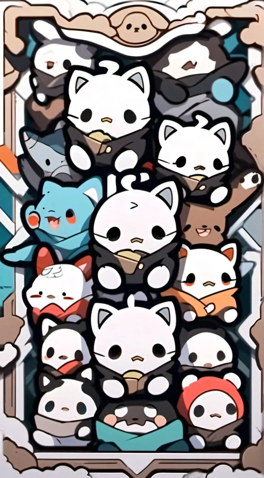 ai character: smiling critters  background