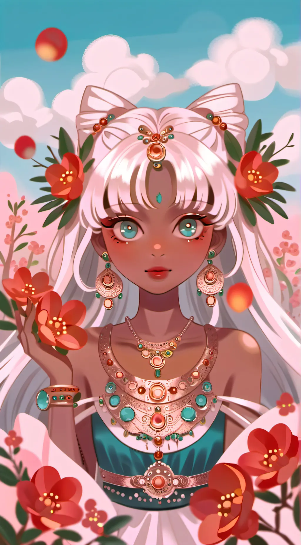 ai character: Mha beach trip background