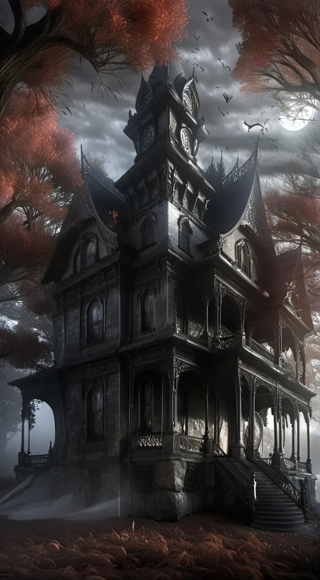 ai character: Abandoned House background