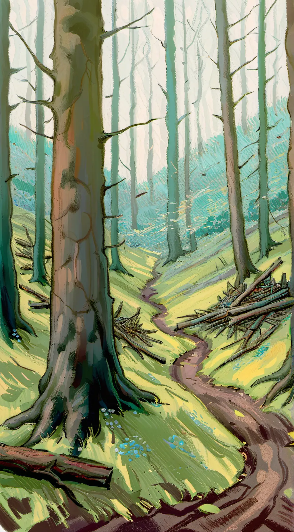 ai character: the forest  background