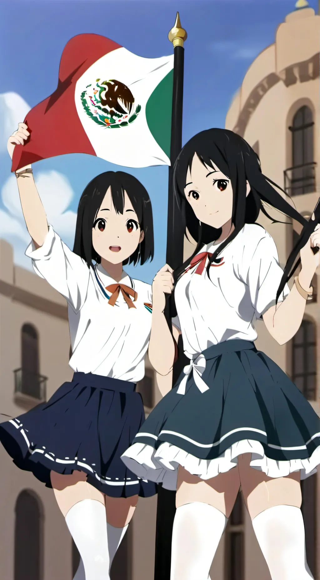 ai character: School grils mex🇲🇽 background
