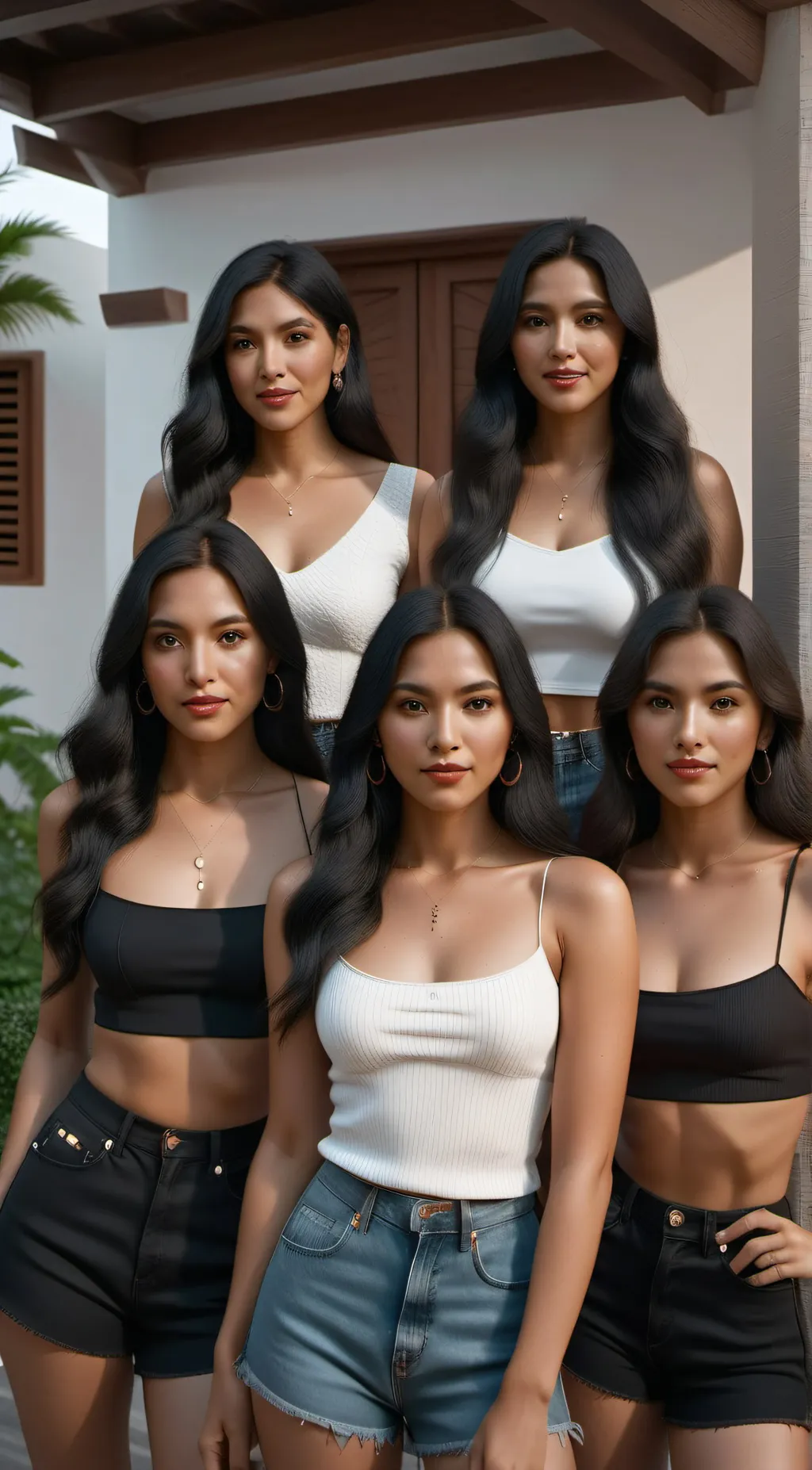 ai character: 5 Latinas background