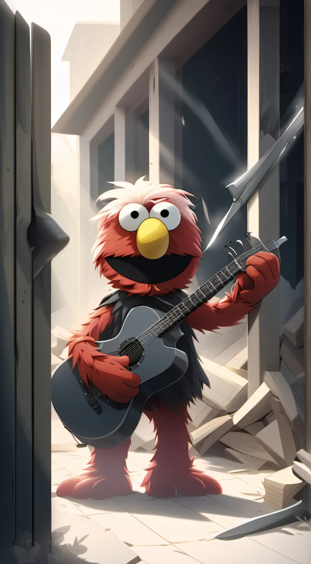 ai character: Elmo background