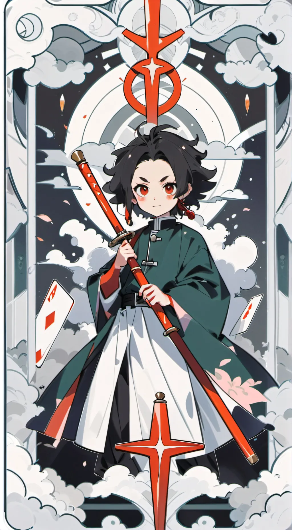 ai character:  Demon slayer background