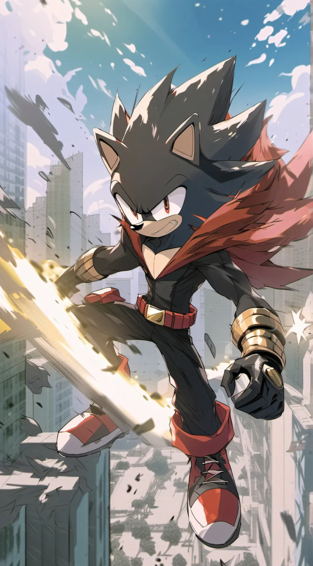 ai character: Shadow t hedgehog  background