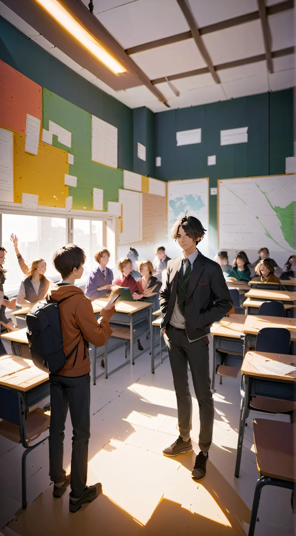 ai character: mha classroom :> background