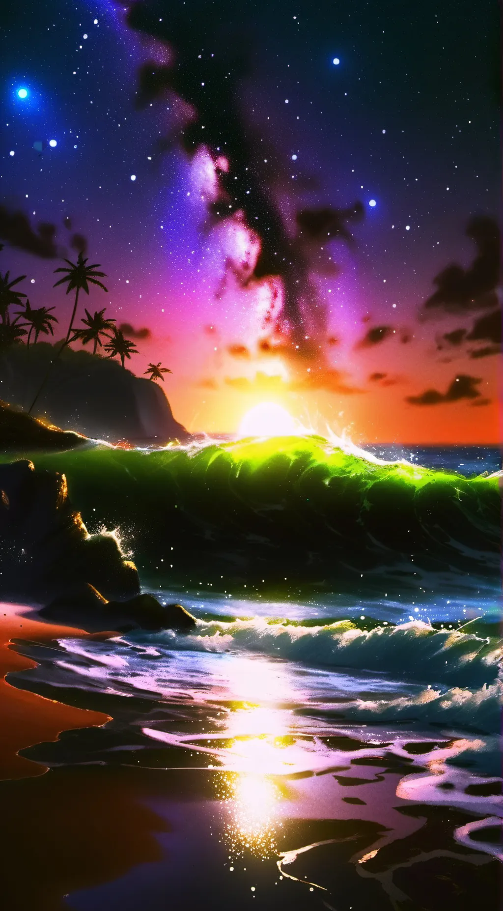 ai character: Beach Trip  background