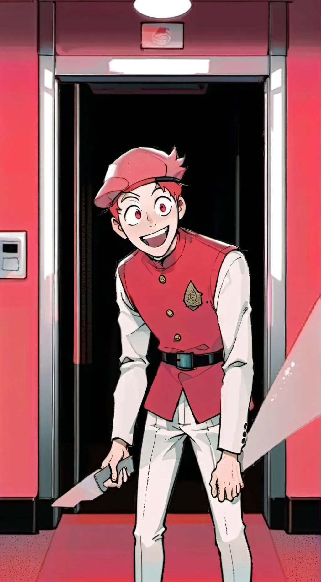 ai character: Elevator Man background