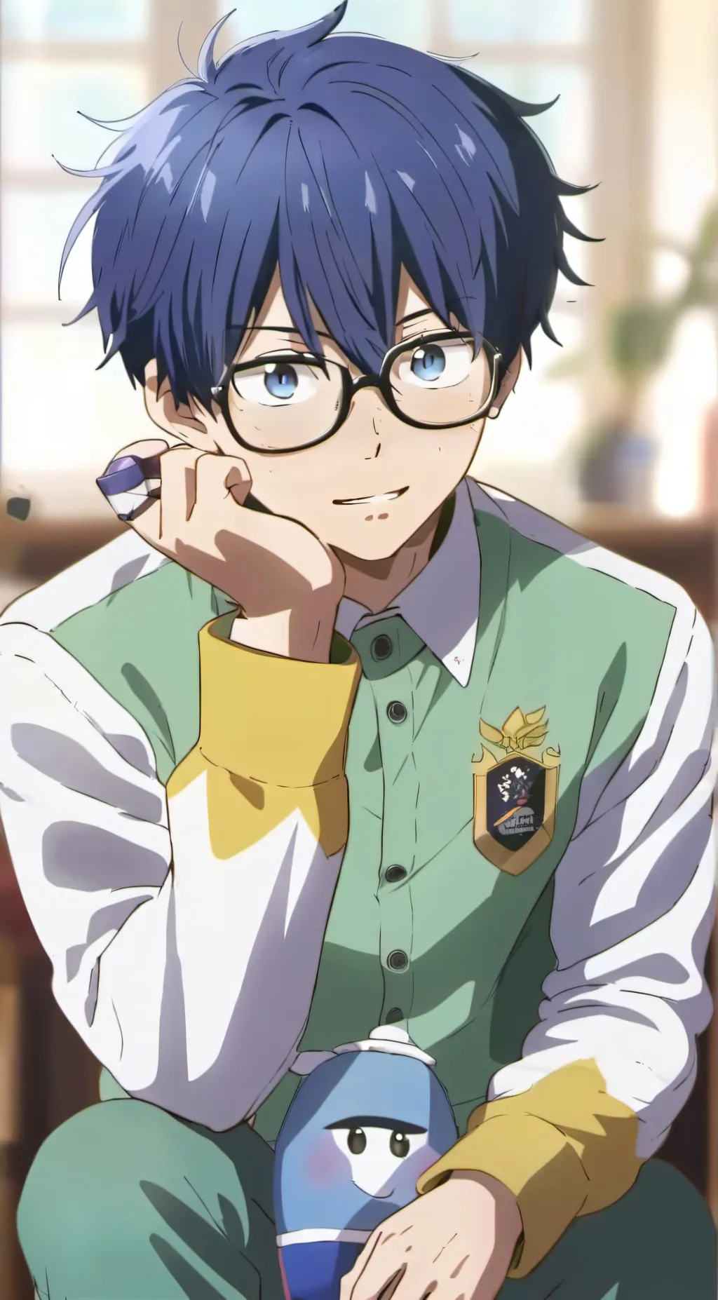 ai character: SFW agere Iida MHA background