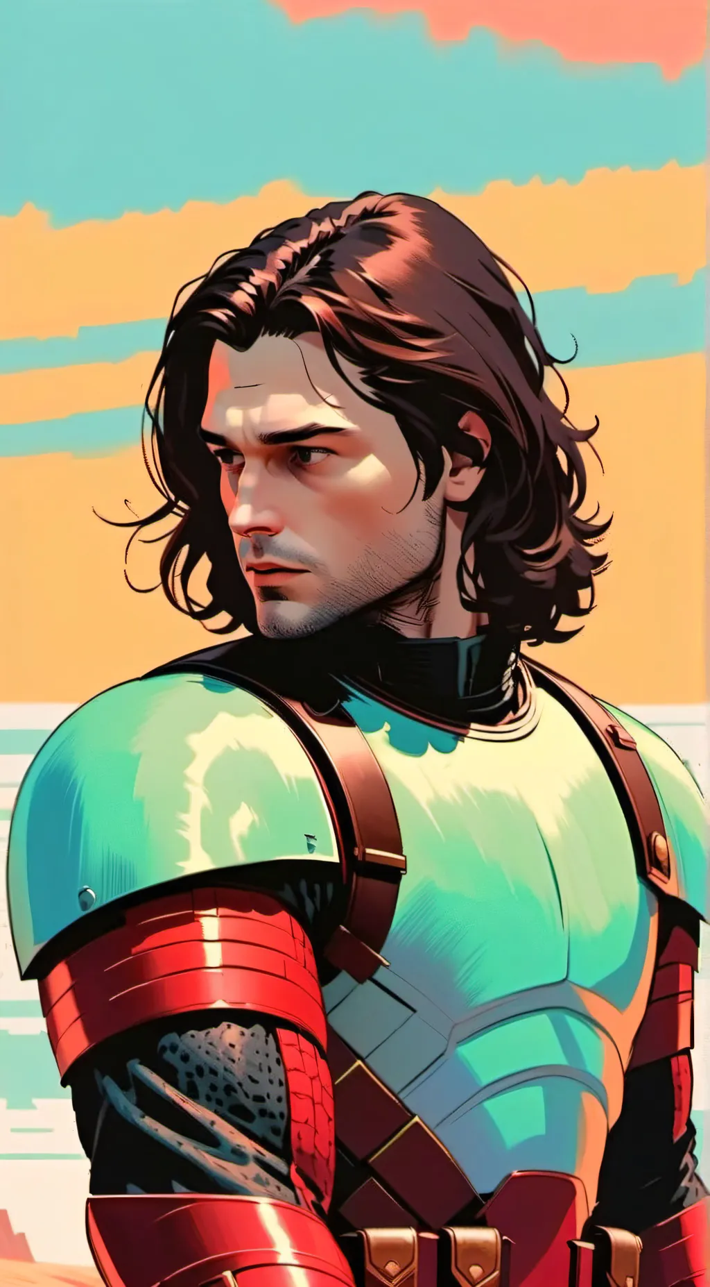 ai character: bucky Barnes  background