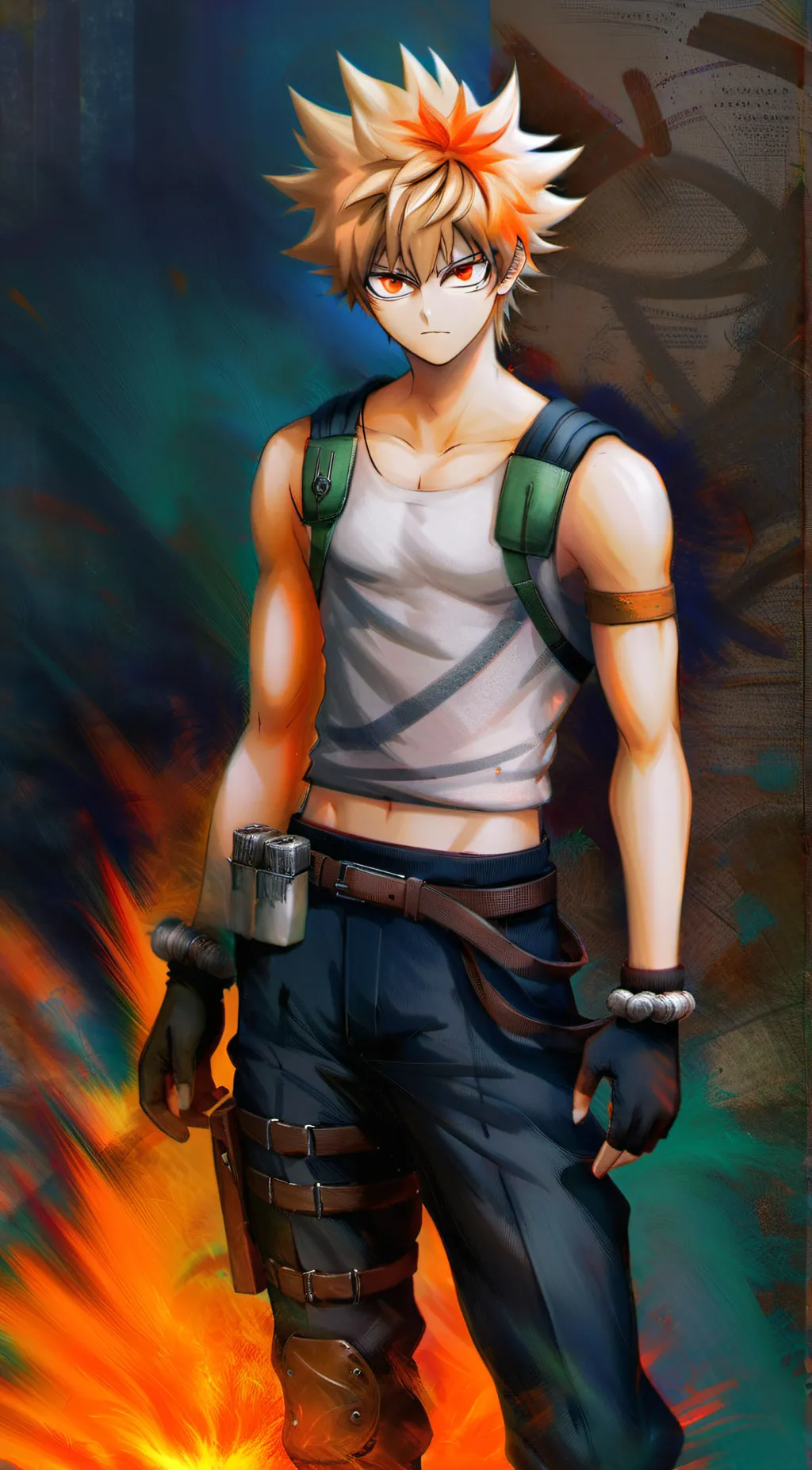 ai character: Katsuki bakugo background