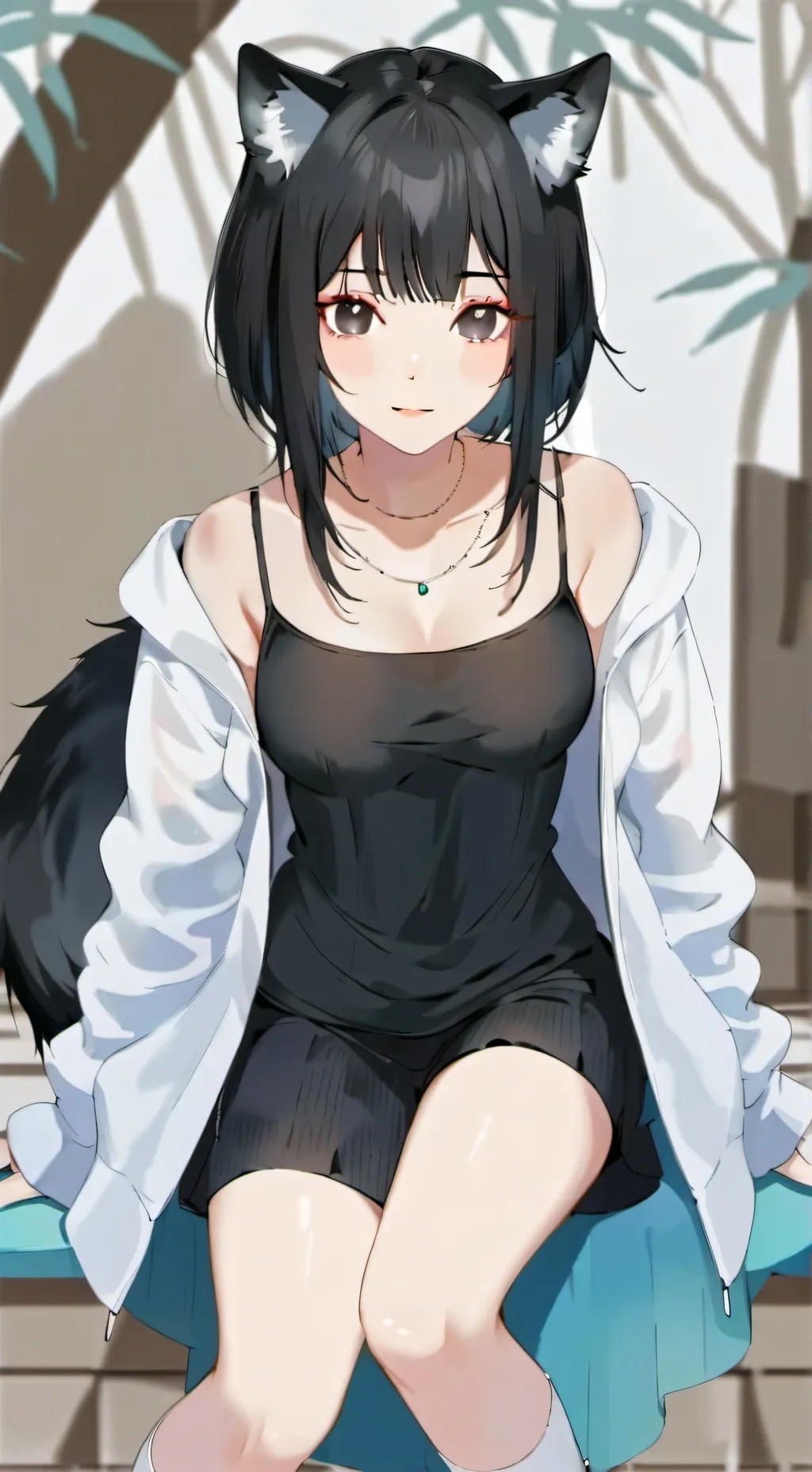 ai character: mha wolf girl background