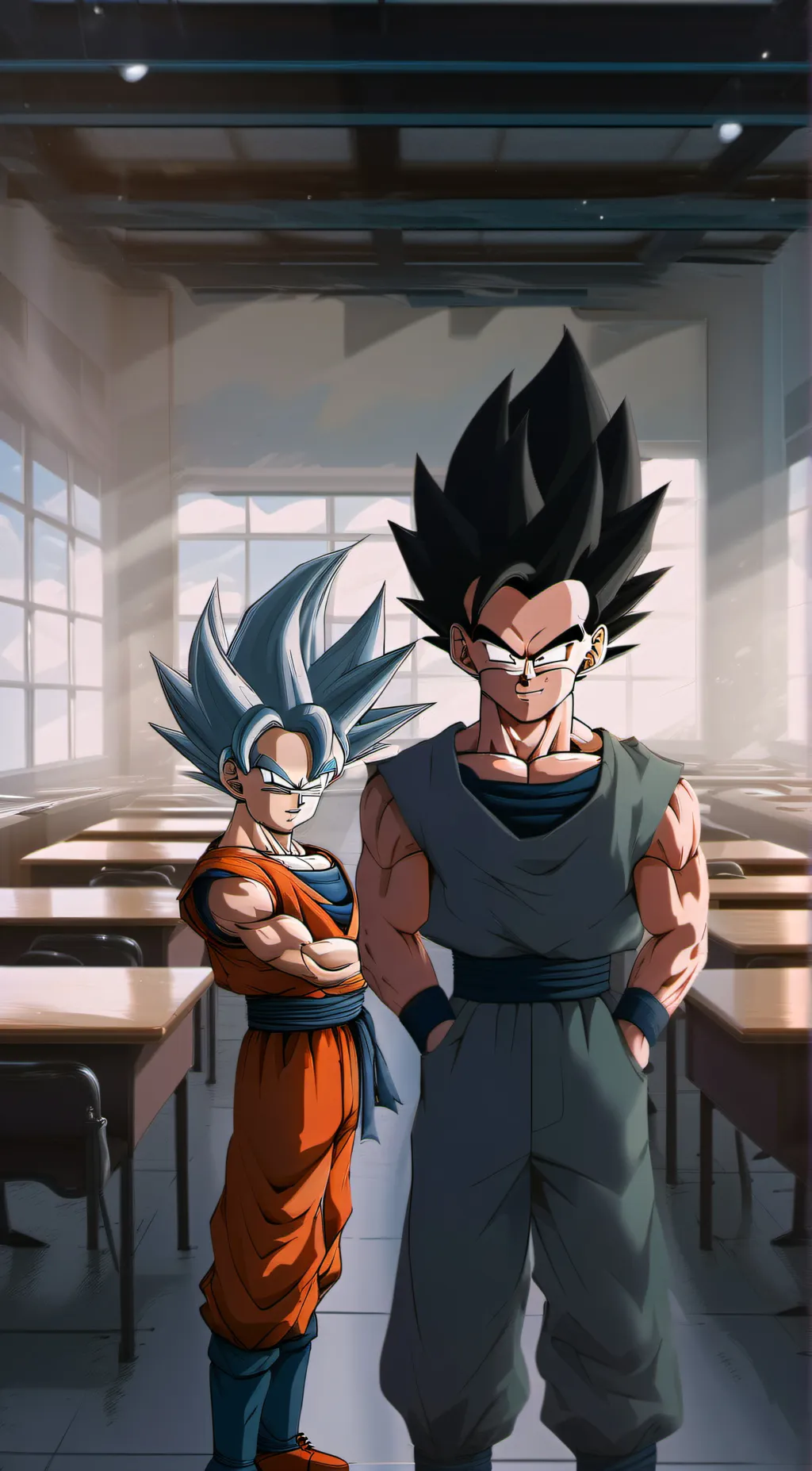 ai character: Goku but in FPE background