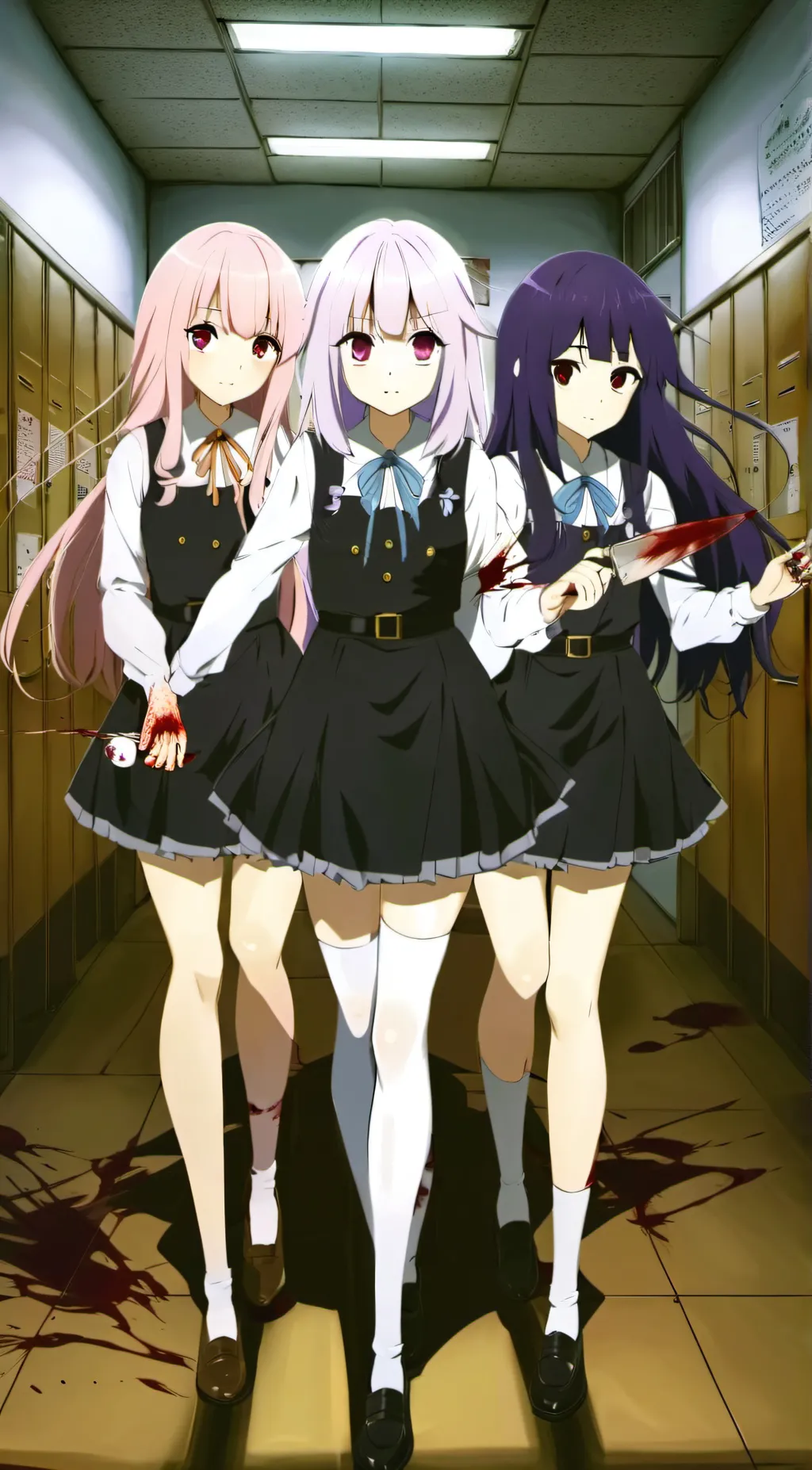 ai character: Hannah,Miley,Yuri background
