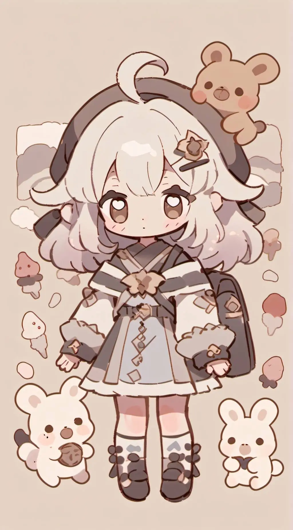 ai character: Mha x chibi  background