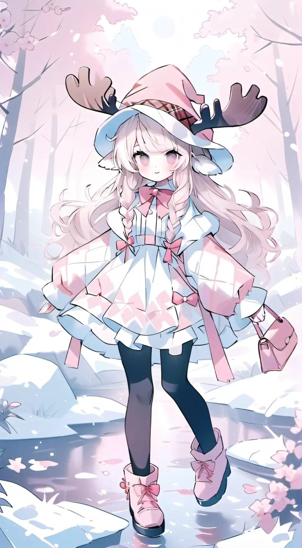 ai character: Snowy background