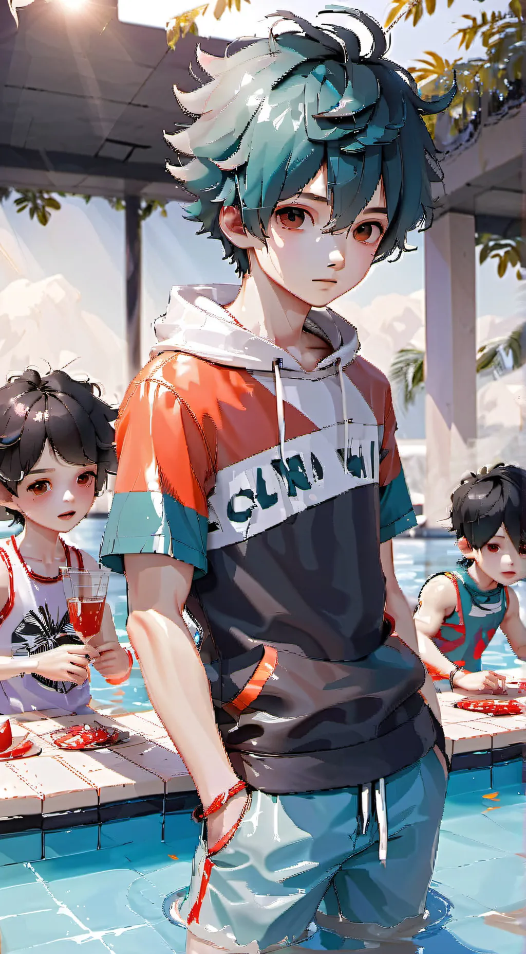 ai character: mha pool x you background