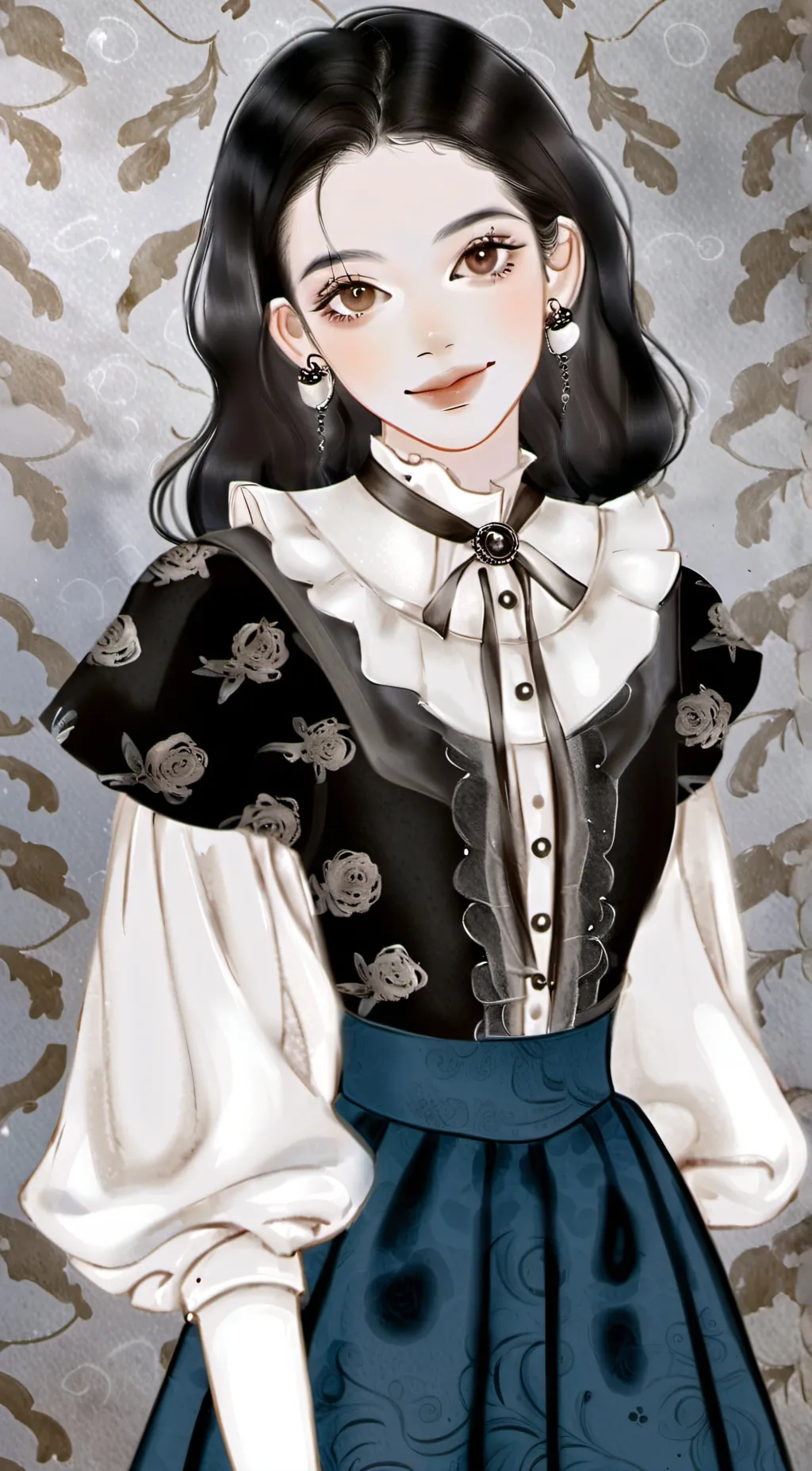 ai character: The Girl, Melted background