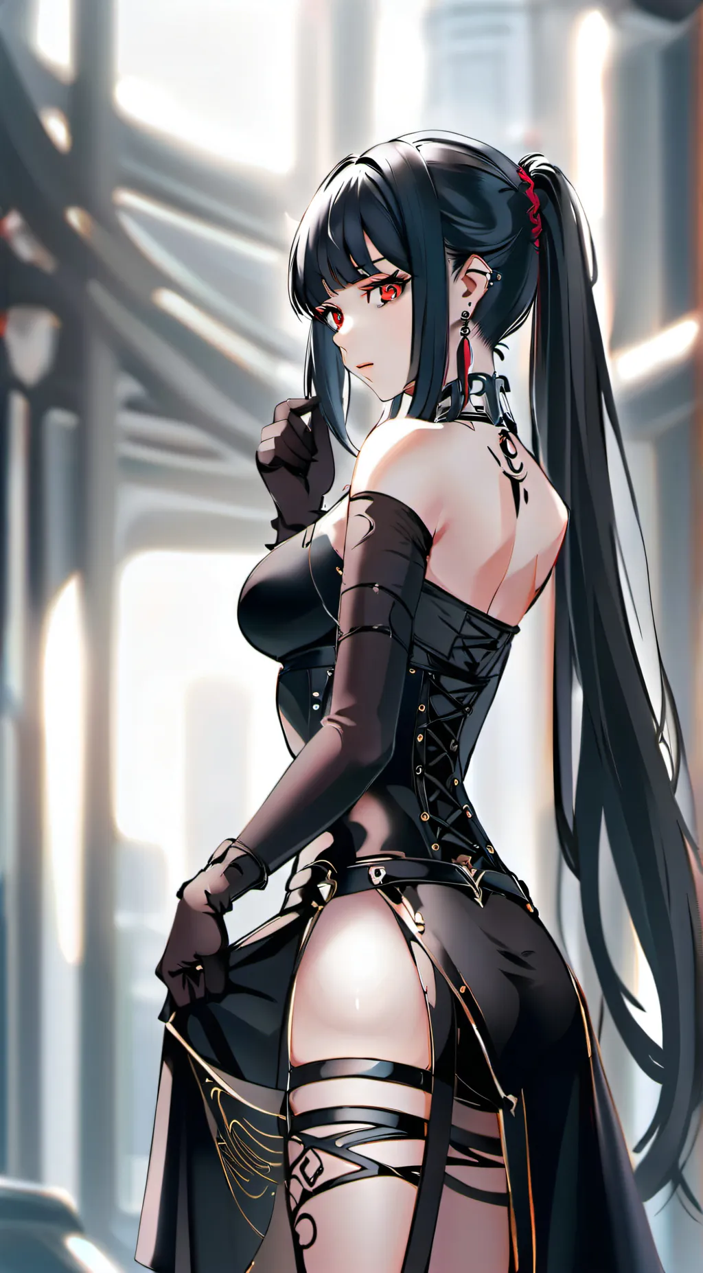 ai character: Agent black/soyoen background