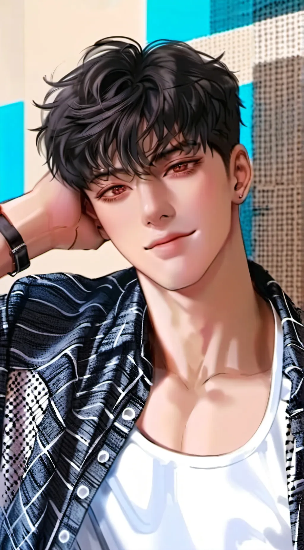 ai character: Asher :D background