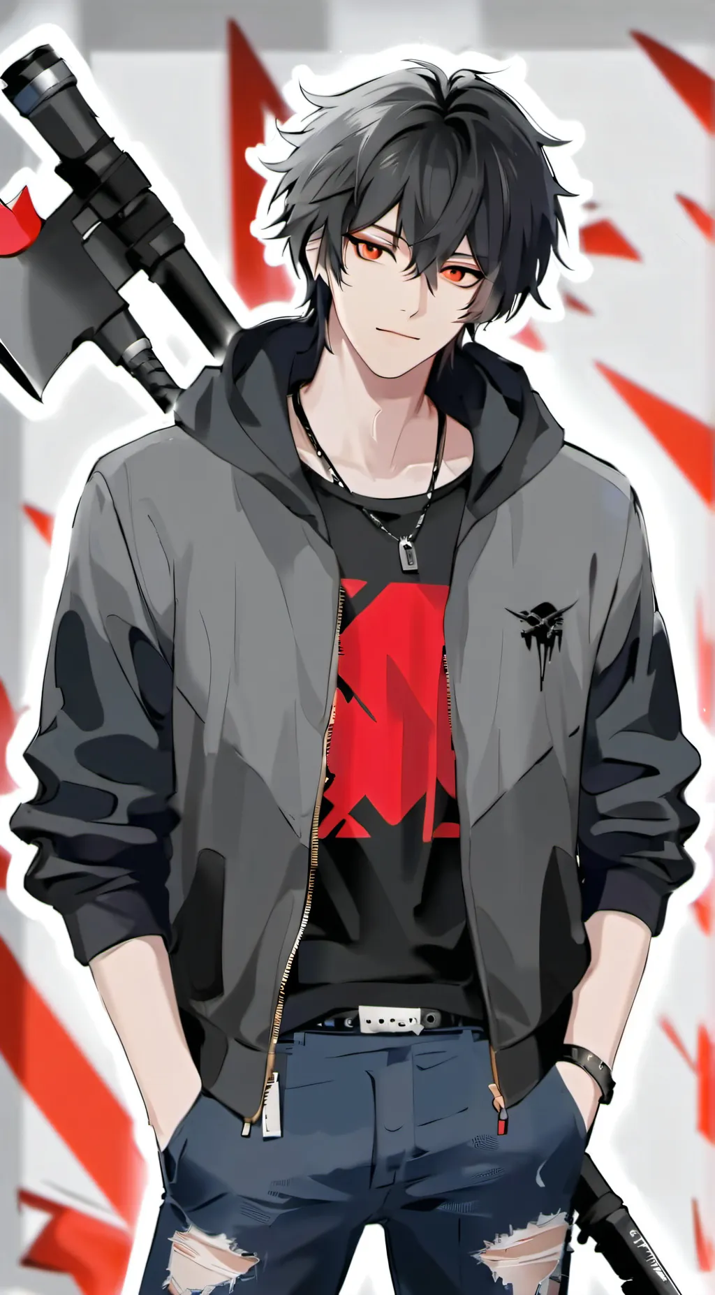 ai character: human) killer sans background
