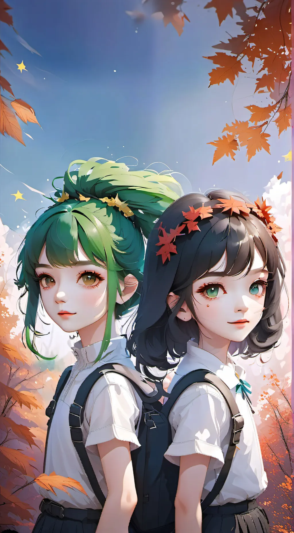 ai character: Emily & Beverly h. background