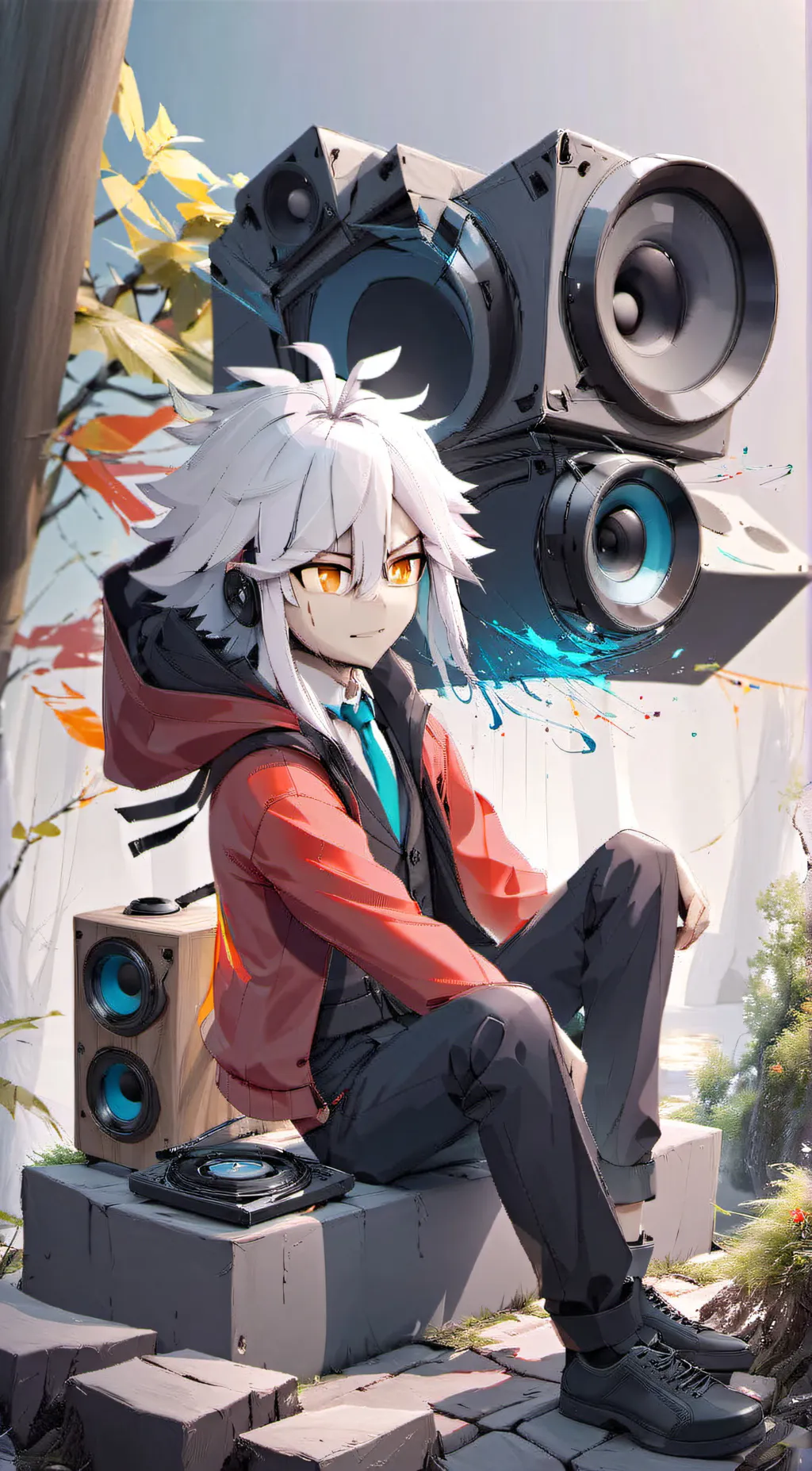 ai character: Tv man/speakerman background