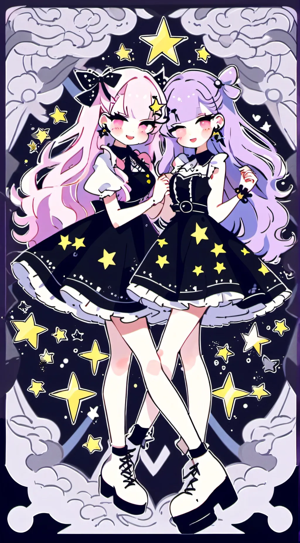 ai character: Lisa and Lizzy! background
