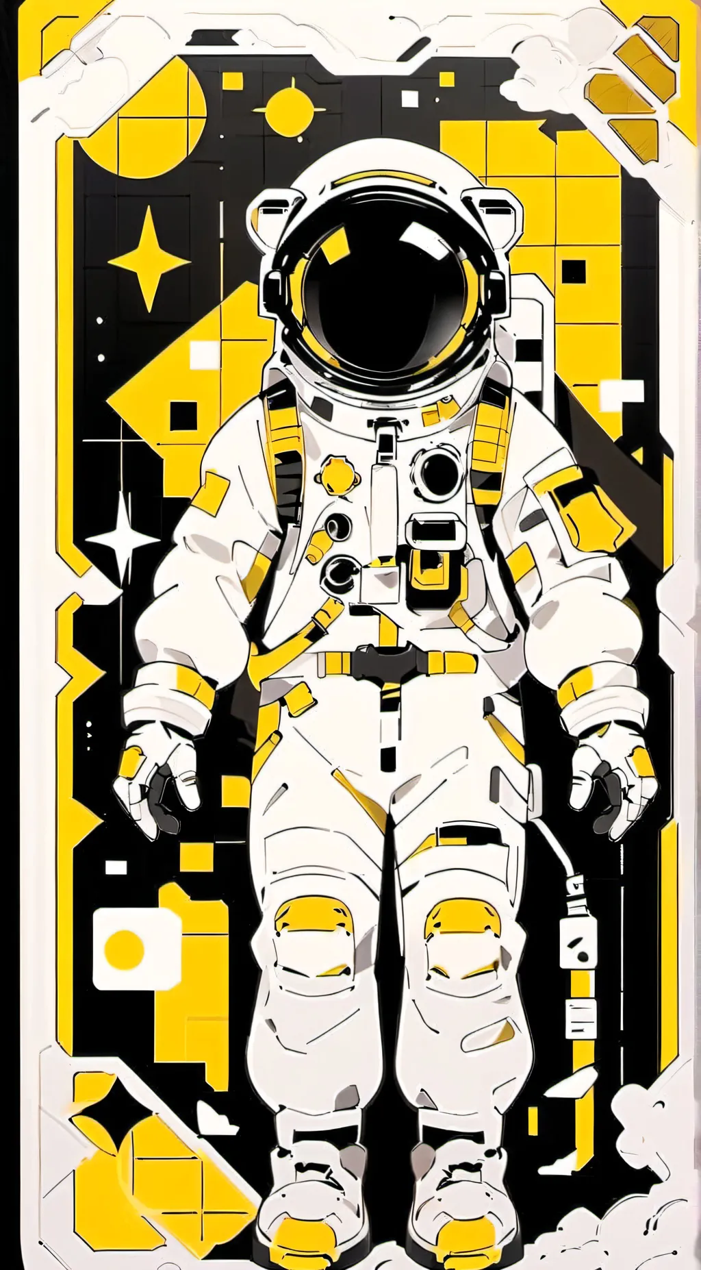 ai character: Yellow background