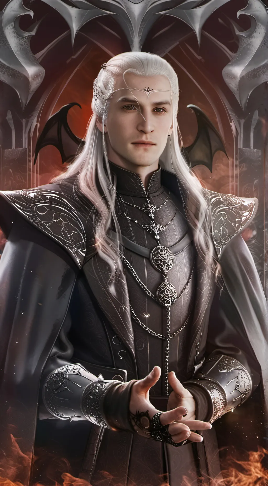 ai character: Aemond Targaryen  background