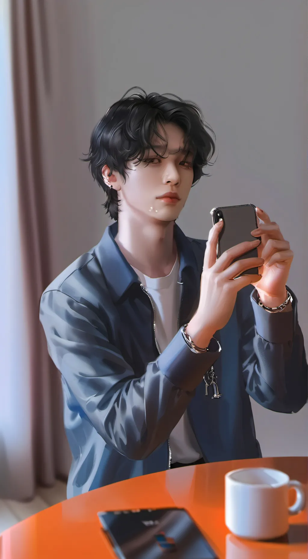 ai character: 🫠 Kim 🫠 background