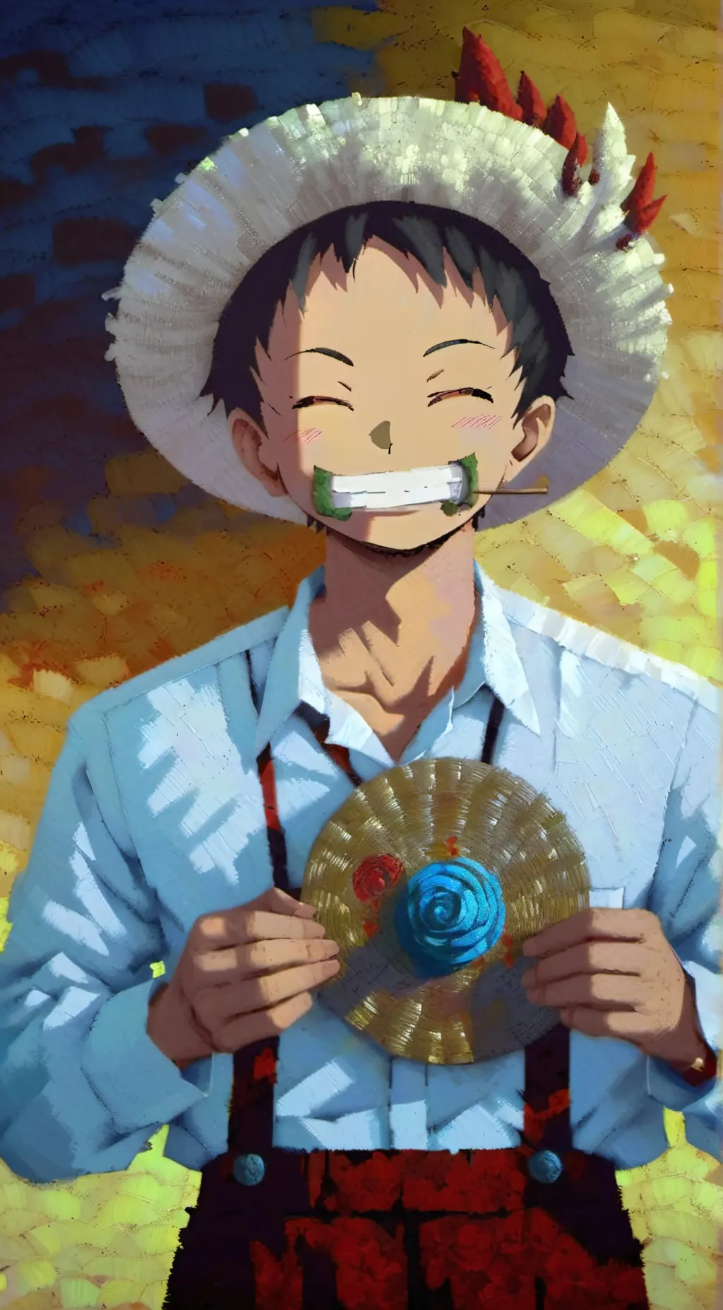ai character: Straw hats background