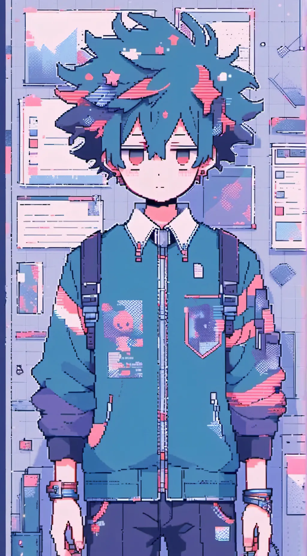 ai character: deku/mha background