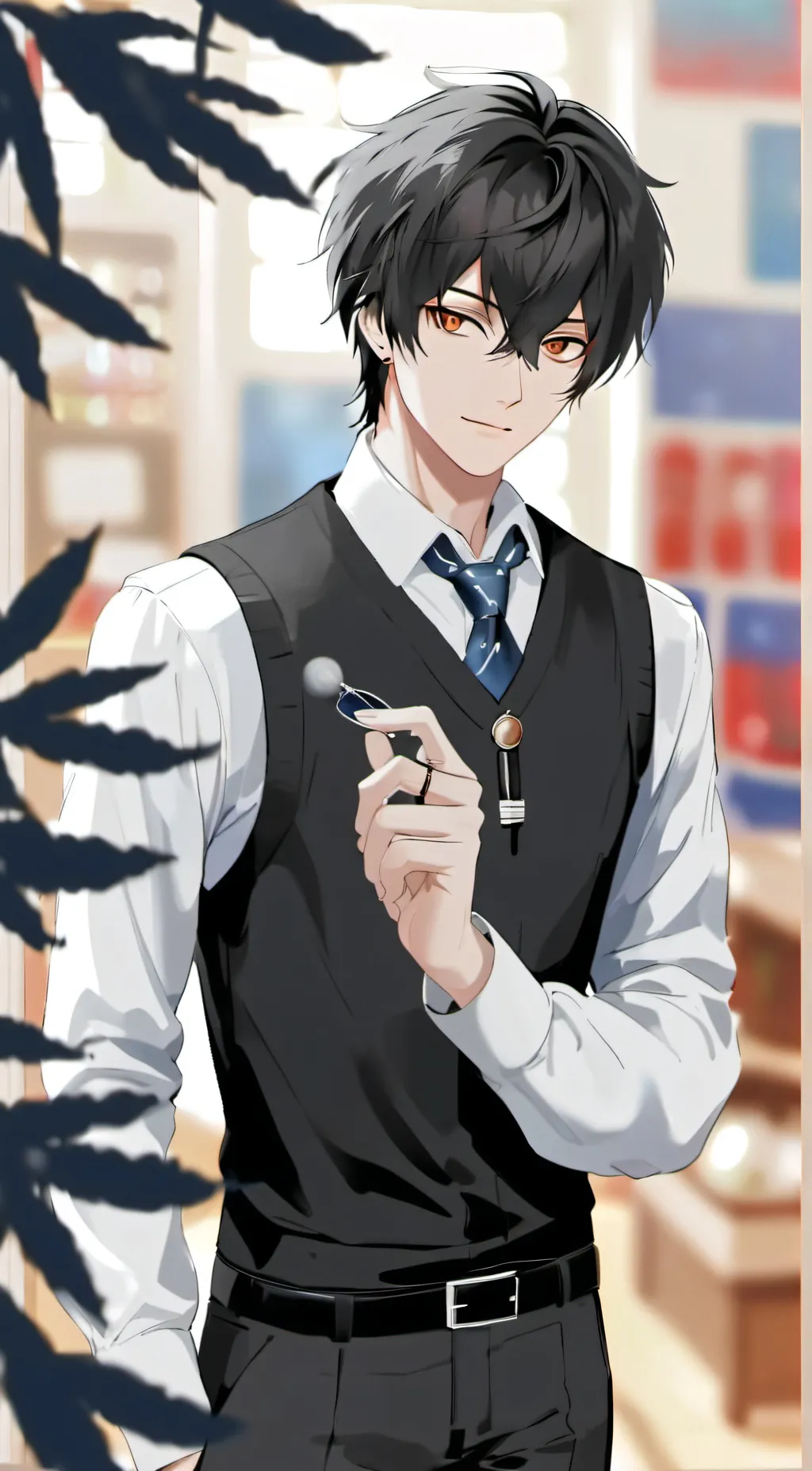 ai character: gigachad mewing background