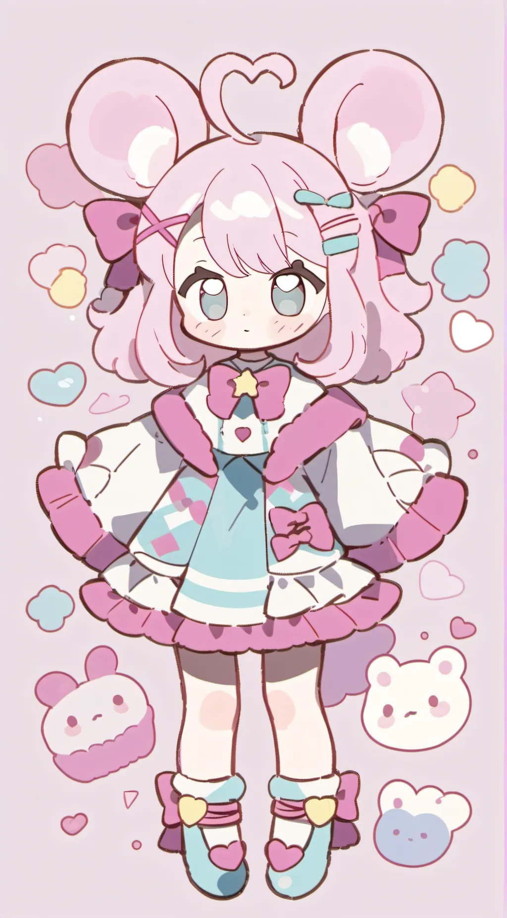 ai character: Candy background