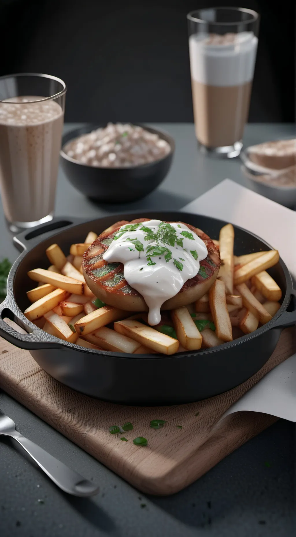 ai character: Potatoe fries background