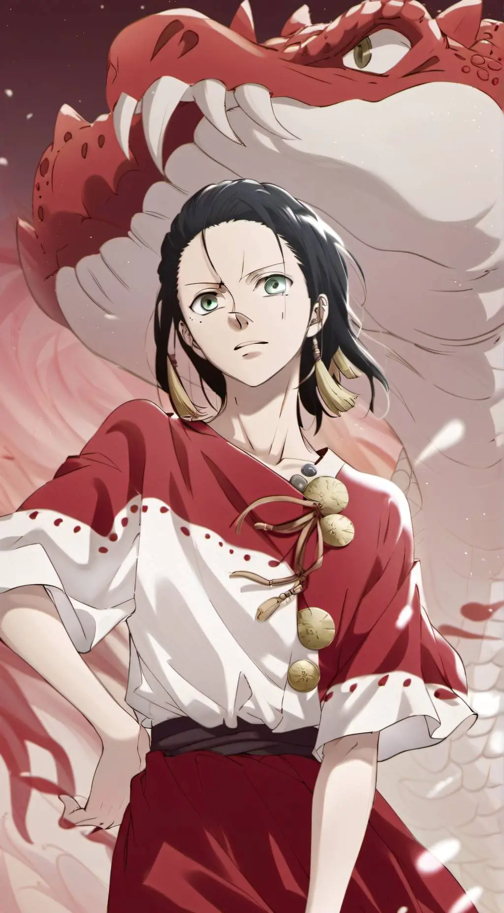 ai character: Female crocodile background