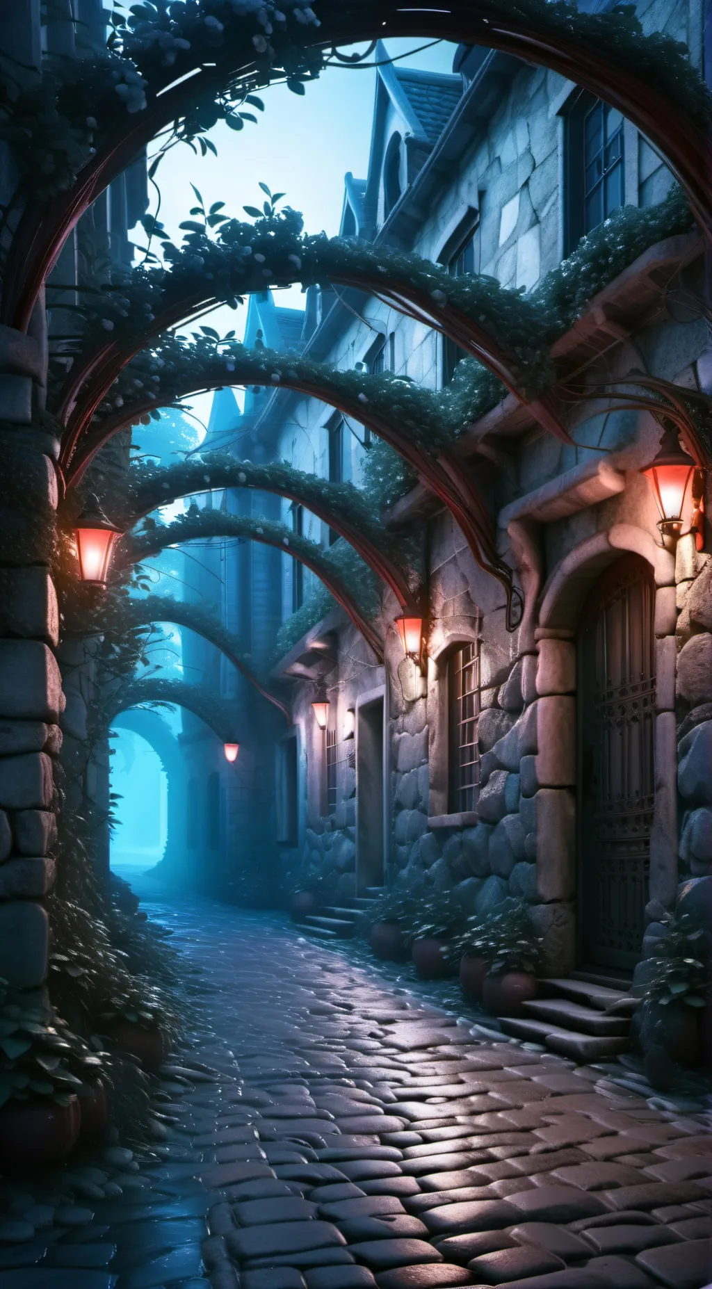 ai character: dark alley  background