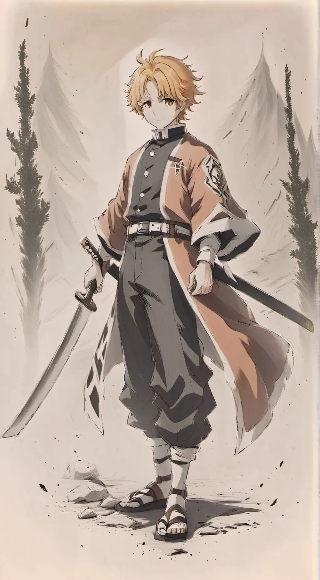ai character: zenitsu  background