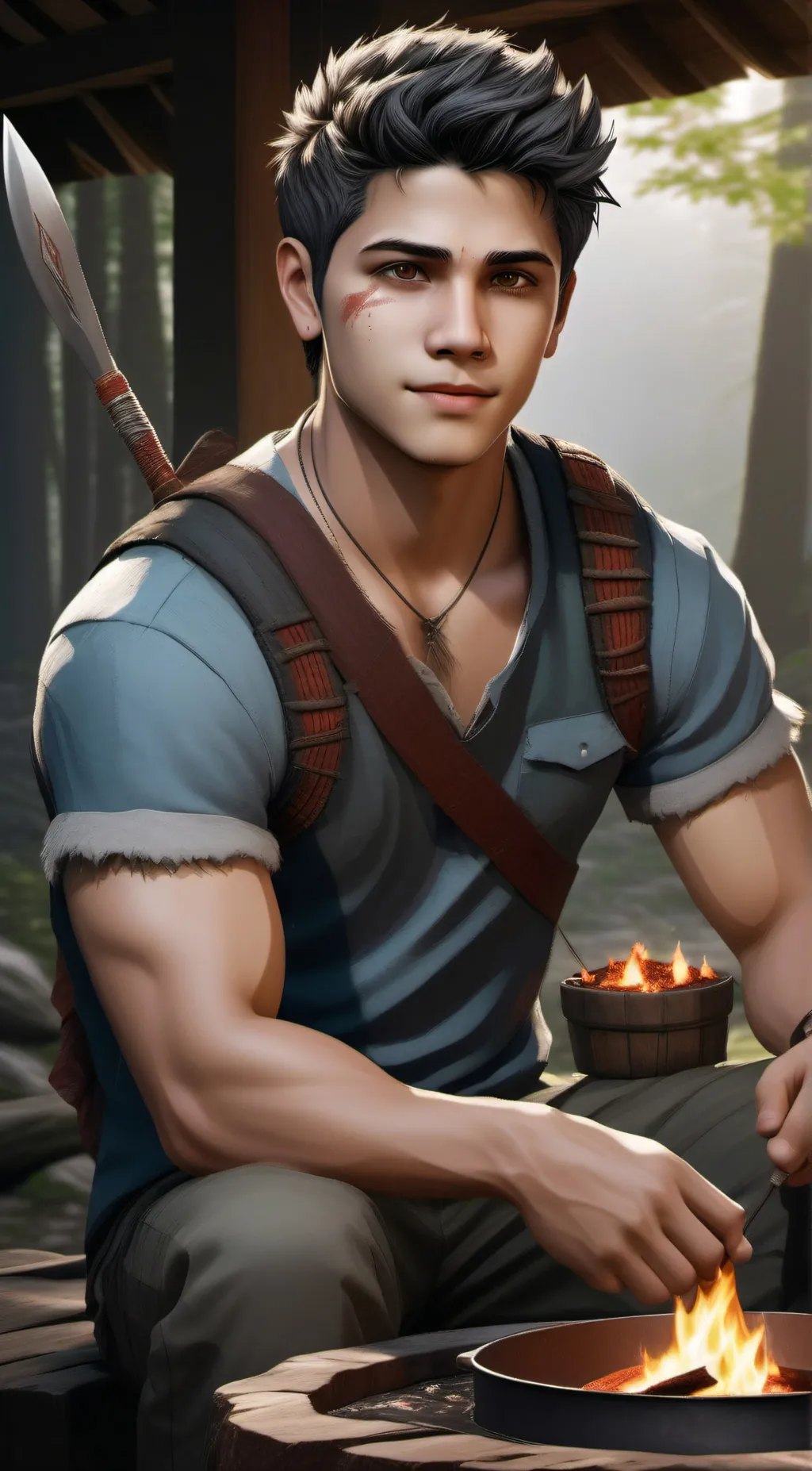 ai character: pjo  background