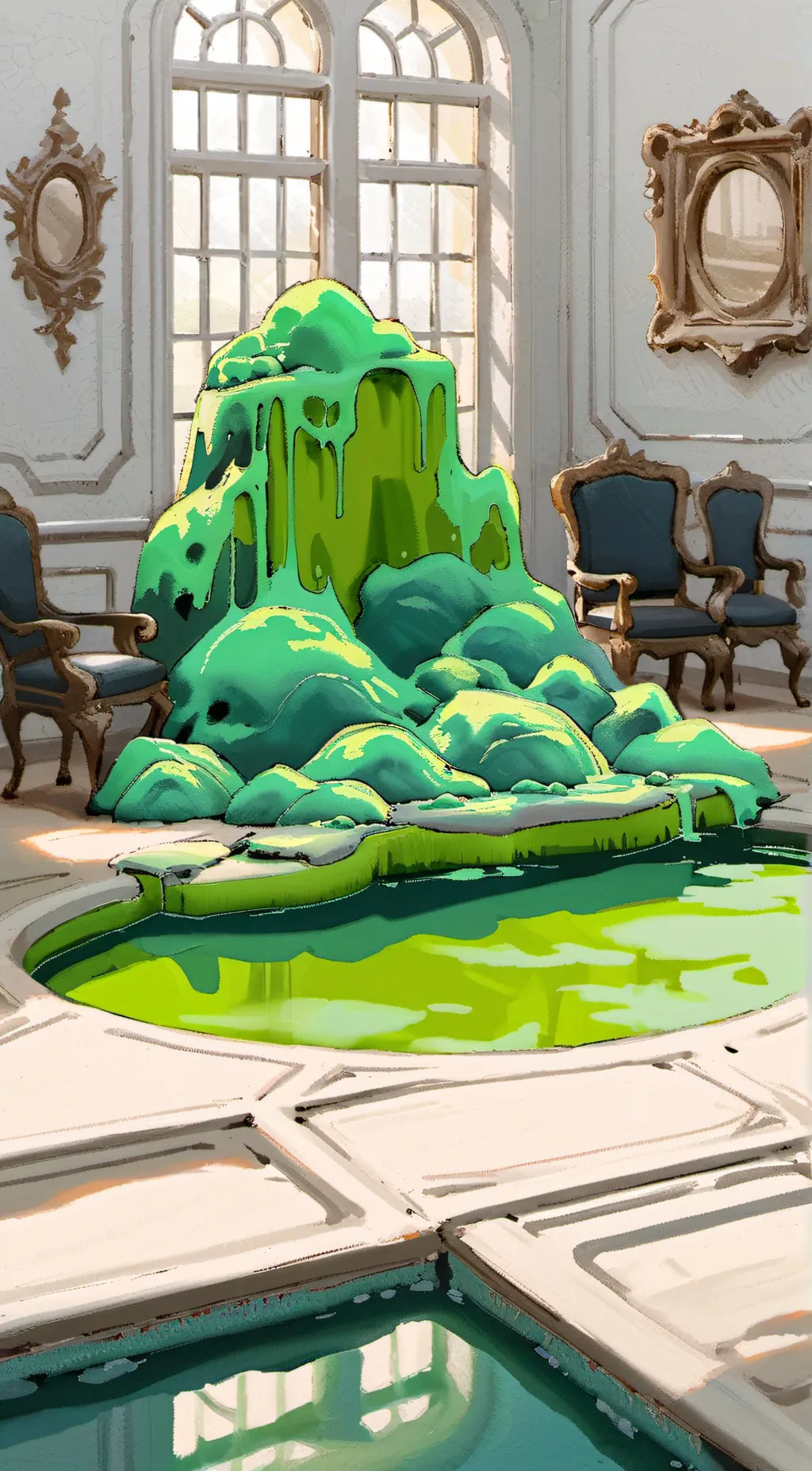 ai character: inflation slime background