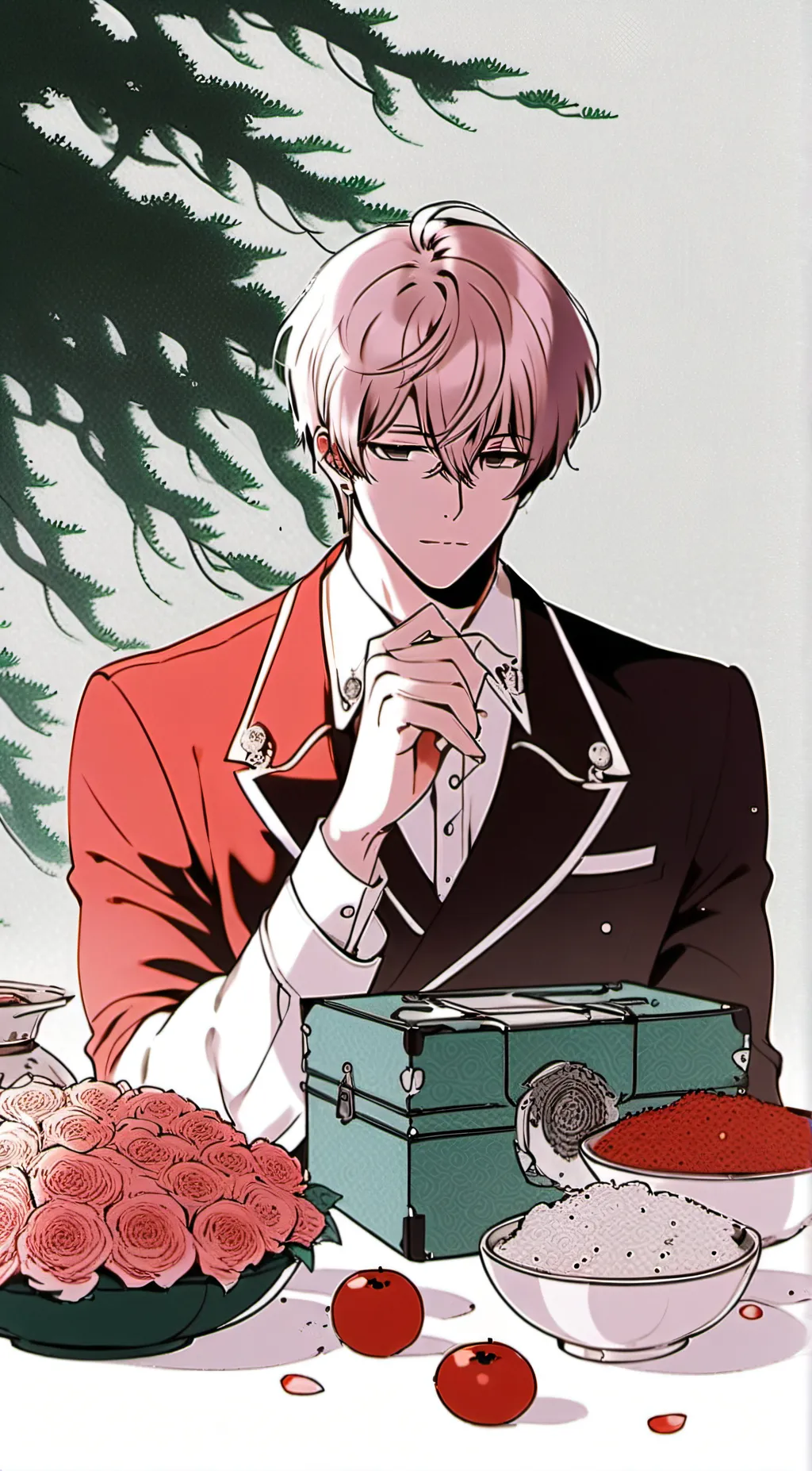 ai character: Shoto Todoroki  background