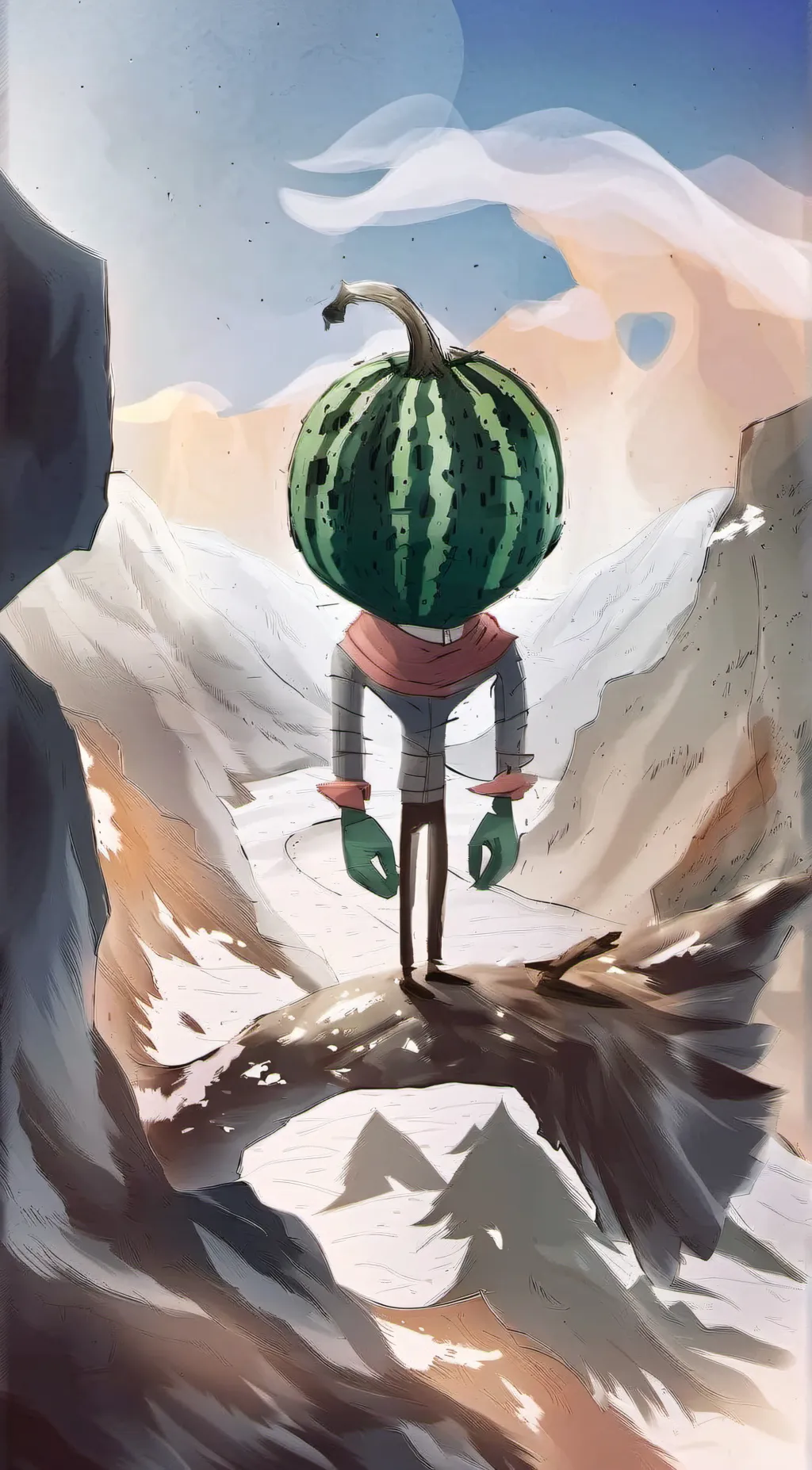 ai character: Titan melon background