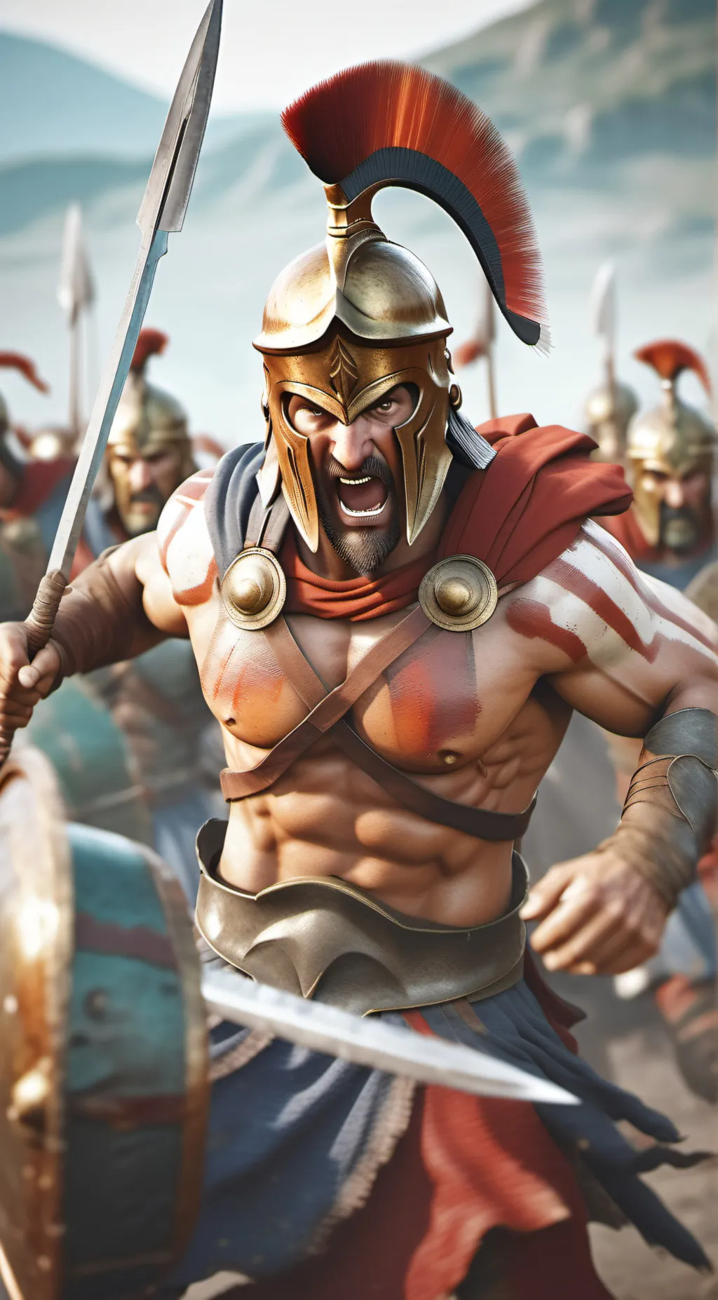 ai character: Spartan army background