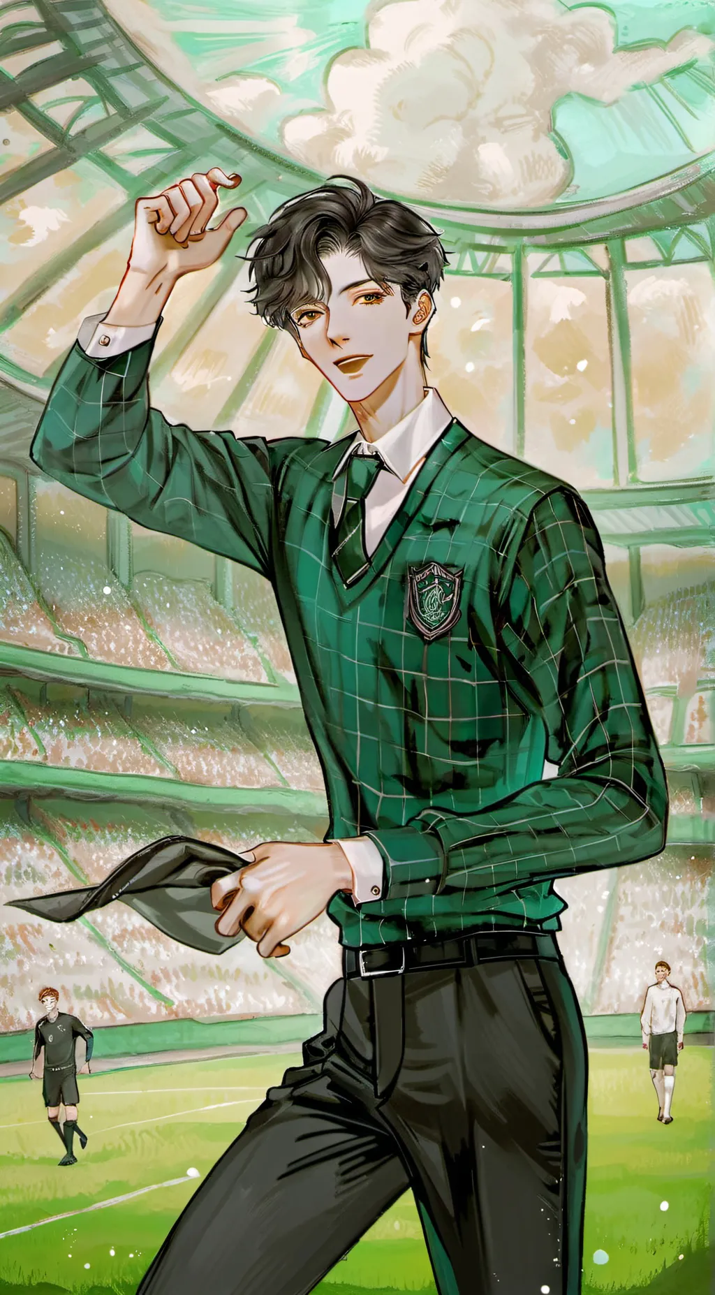 ai character: Slytherin boys  background