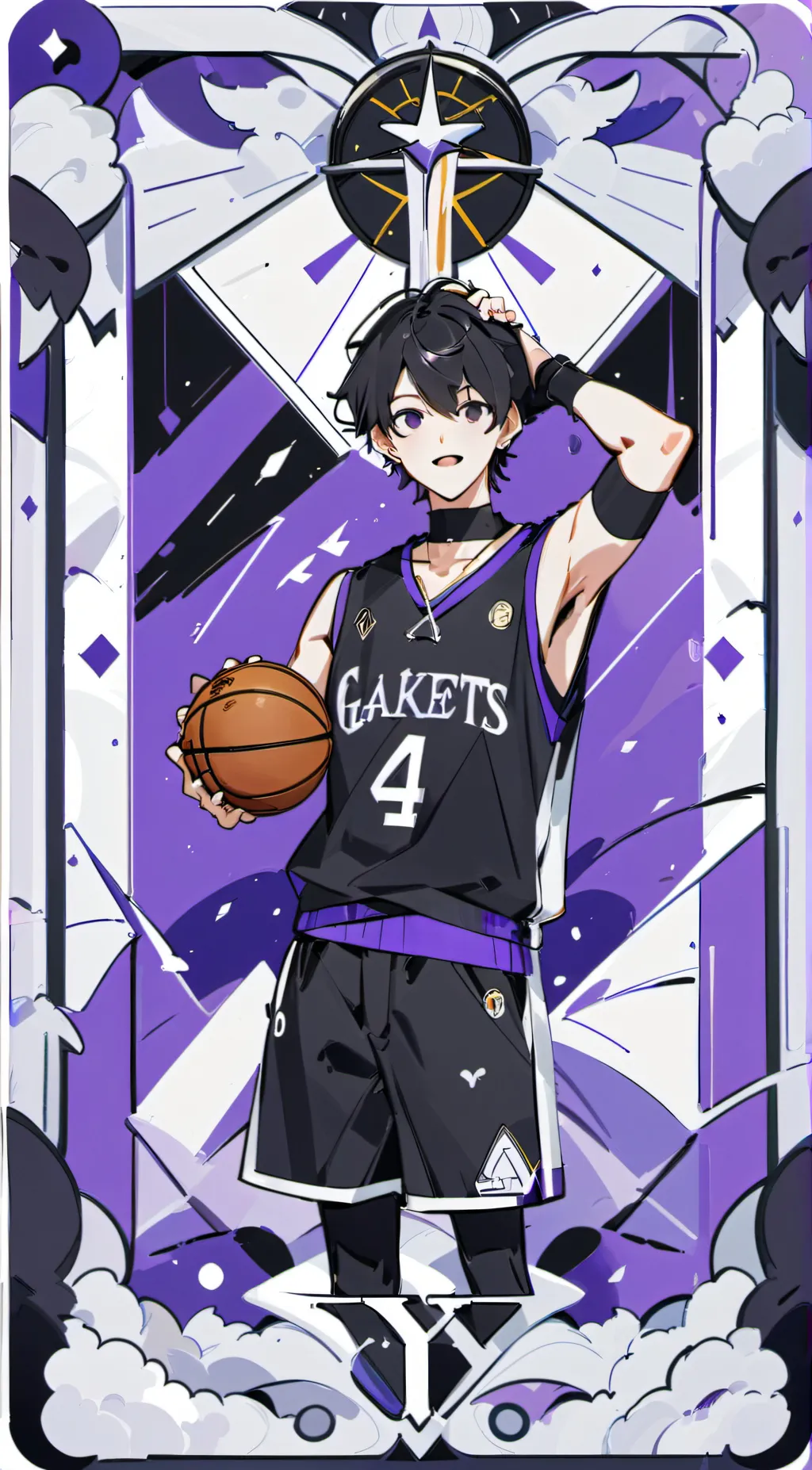 ai character: Basketball jace background