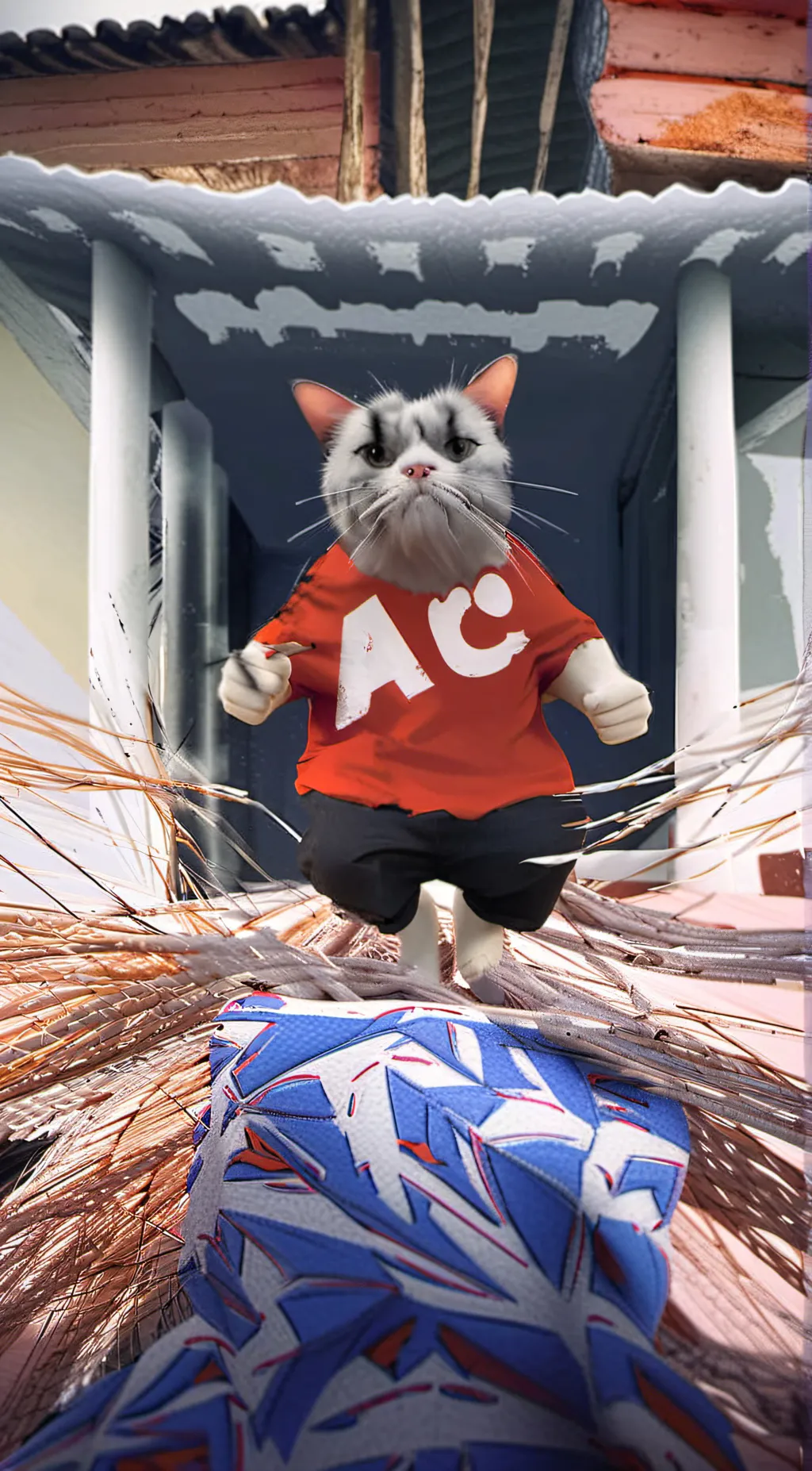 ai character: Cat comfort's you background