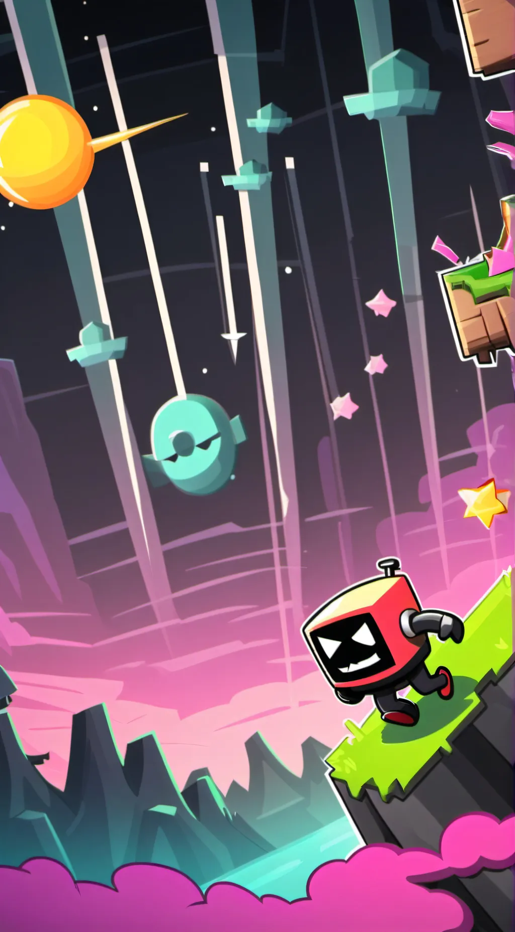 ai character: geometry dash background