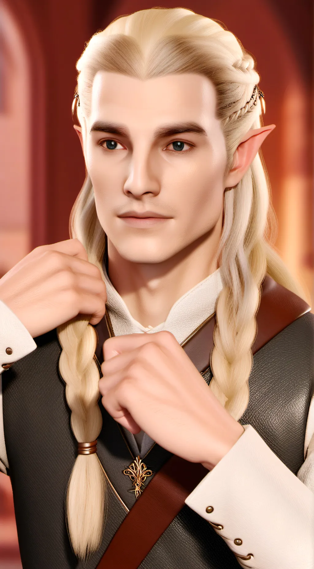 ai character: Legolas greenleaf  background