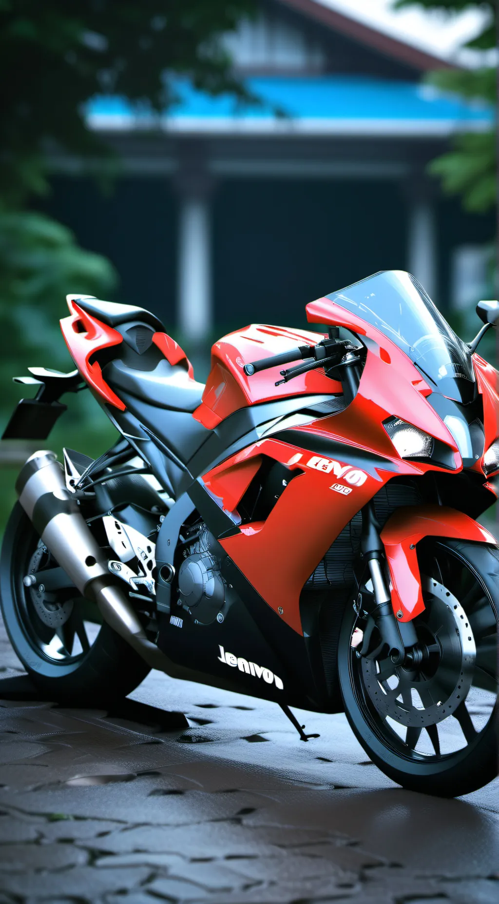 ai character: Motor GP Lenovo background